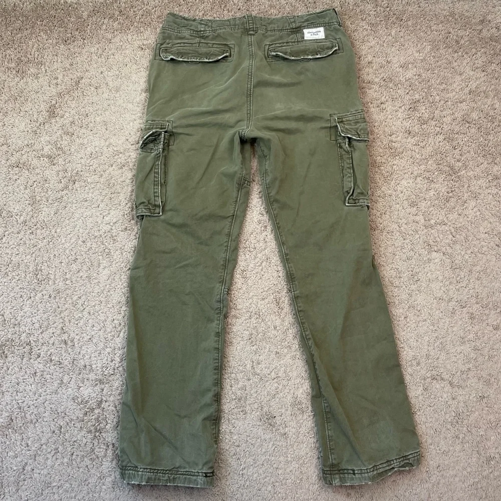 Abercrombie & Fitch Men’s Y2K Army Green Cotton Utility Cargo Pants Size 31X30